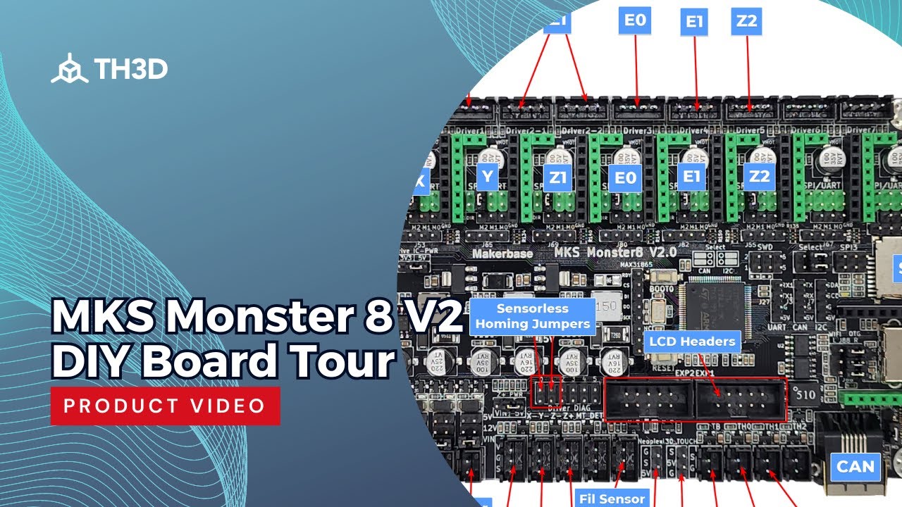 Ms Craft スクイッドランチャー「 発送Bサイズ」(AL) MKS Monster 8 V2 DIY Board - Product Tour - Firmware & Other