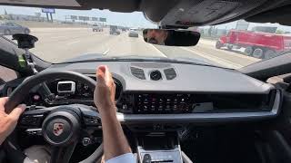 Porsche Adaptive Cruise Control and Active Lane Keep operation. ACC and ALK.