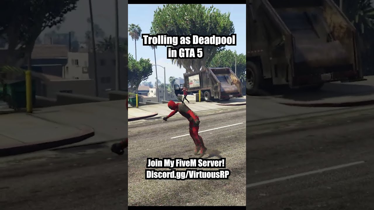 Trolling As Deadpool In GTA 5 Join My FiveM Server VirtuousRP Gta5rp