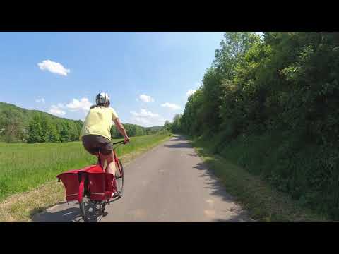 10x hyperlapse of cycling in the Tauber valley - From Creglingen towards Rothenburg. In 4K