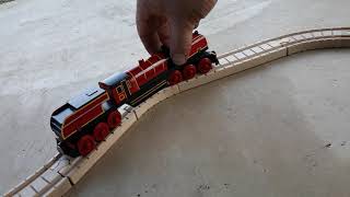 Custom Wooden Railway Kwaku On Short Curves.