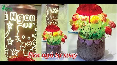 S6#/ Self-rotating nightlights with beer cans and plastic bottles  / SANG TAO GREEN