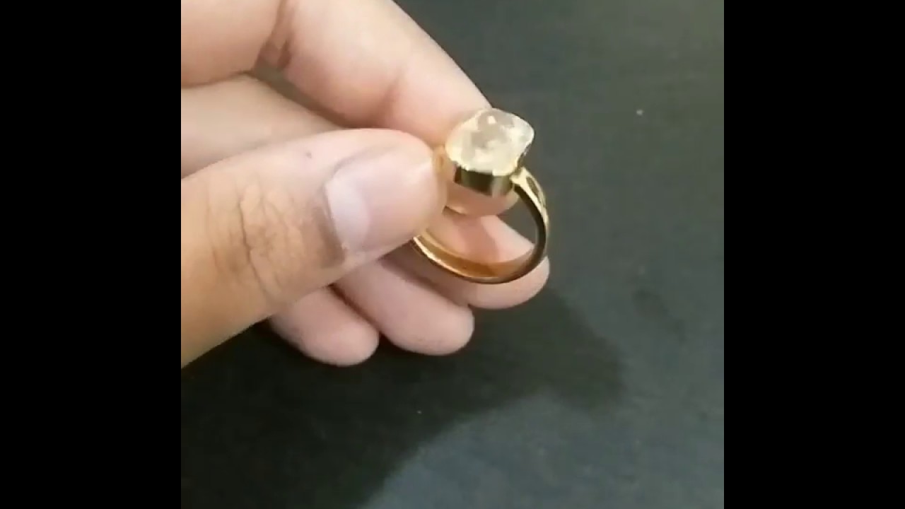 Yellow Sapphire Gold Ring Pukhraj Gemstone Gold Ring