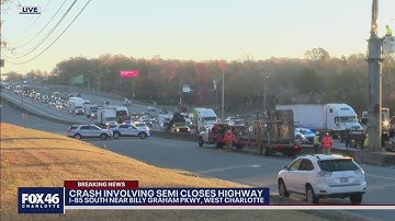 Two dead in crash involving mail truck on southbound I-85 in west Charlotte
