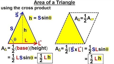 Calculus 3: Vector Calculus in 3-D (26 of 35) Area of a Triangle Using the Cross Product