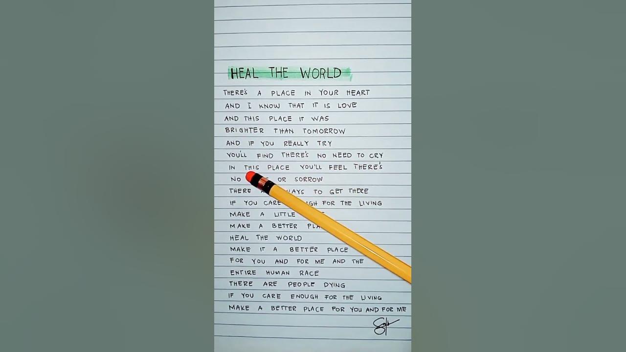 Heal the World | Michael Jackson #lyrics #karaoke #sing #music #guitar #acoustic