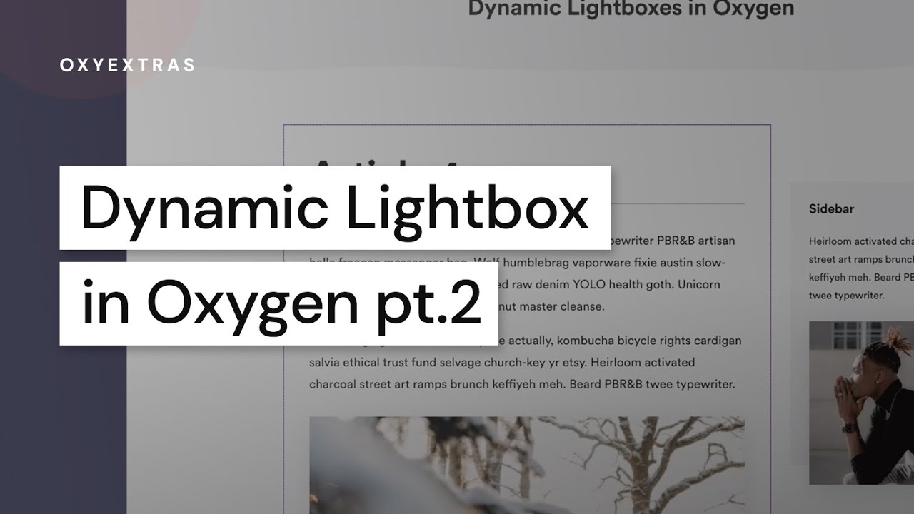 Dynamic lightboxes in Oxygen pt2 | Using AJAX to pull html from other ...