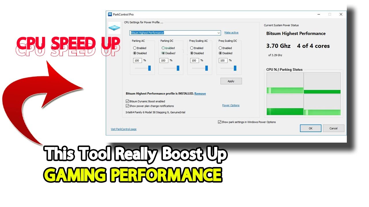 ParkControl – Tweak CPU Core Parking and More