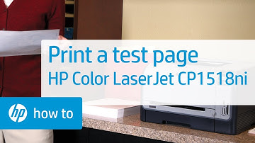 Printing a Test Page | HP Color LaserJet CP1518ni Printer | HP