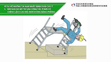 Công tác thi công cốp pha/Sàn công tác kiểu di dộng - thang gấp（ベトナム語／建設業／型枠施工業務／脚立・可搬式作業台）