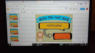 Google classroom root words, prefix re