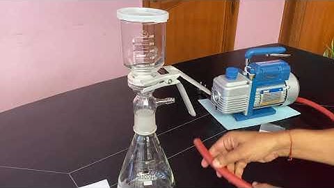 how to use abron millipore filteration setup having filter holder clamp flask funnel for vacuum pump