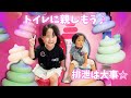 うんこの噴火！？うんこ踏み踏み！？うんこミュージアムでトイレに親しもう！おトイレ苦手なトーマ君はトイレに座ってくれるかな？