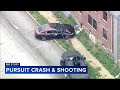 Woman dead after police chase that began in delaware ends with crash shooting in chester pa