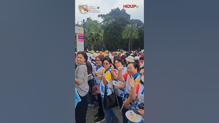 Suasana terkini di Gelora Bung Karno menjelang Misa Kudus bersama Paus Fransiskus