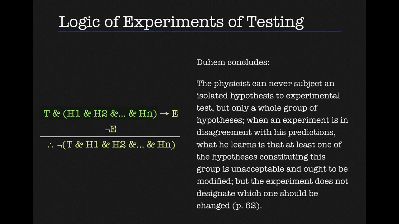 Duhem - Underdetermination