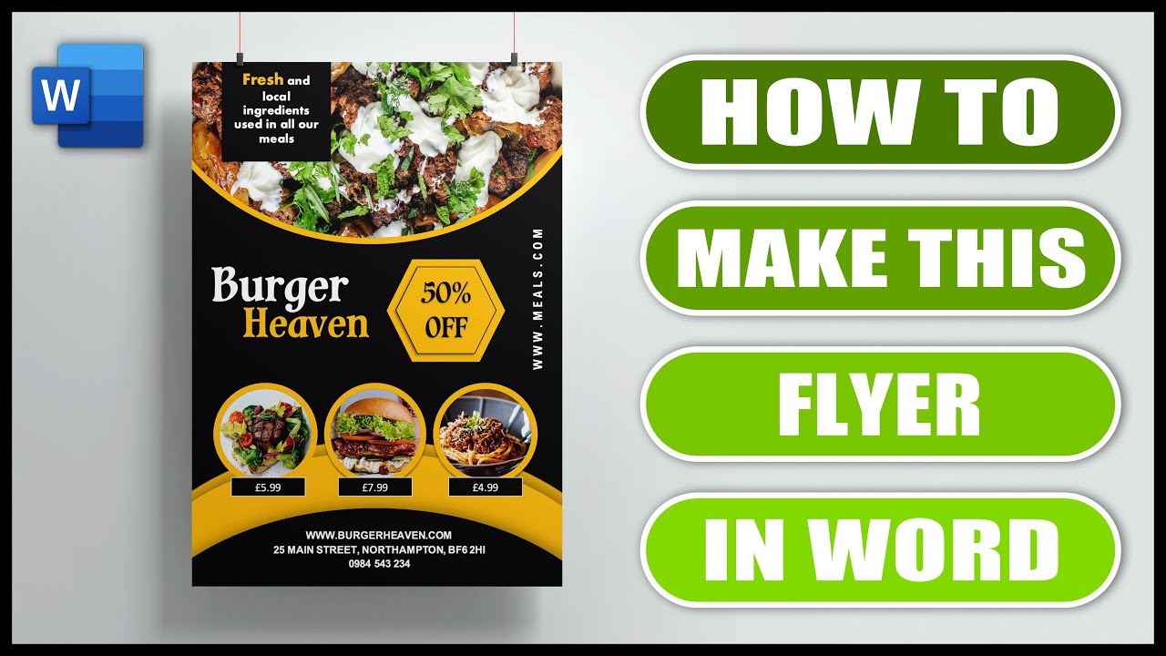 Create a PROFESSIONAL FLYER in Word | Restaurant poster - YouTube create-a-professional-flyer-in-word-restaurant-poster-youtube