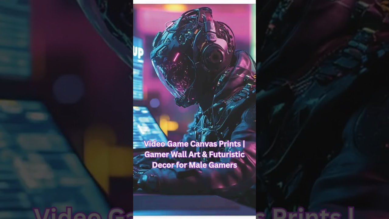 Gamer Wall Art & Futuristic Decor for Male Gamers | Video Game Canvas Prints 