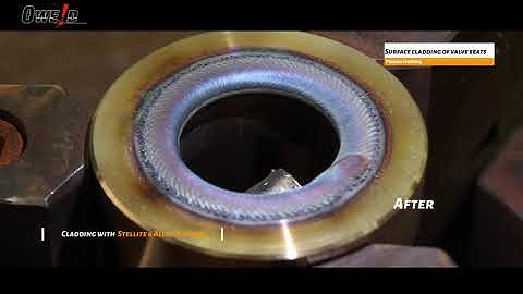 Plasma surface cladding of valve seats#plasma #welding #valve #seat