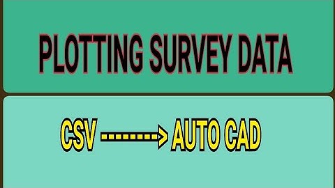 How to plotting survey data,Excel csv file To Auto cad|URDU/Hindi