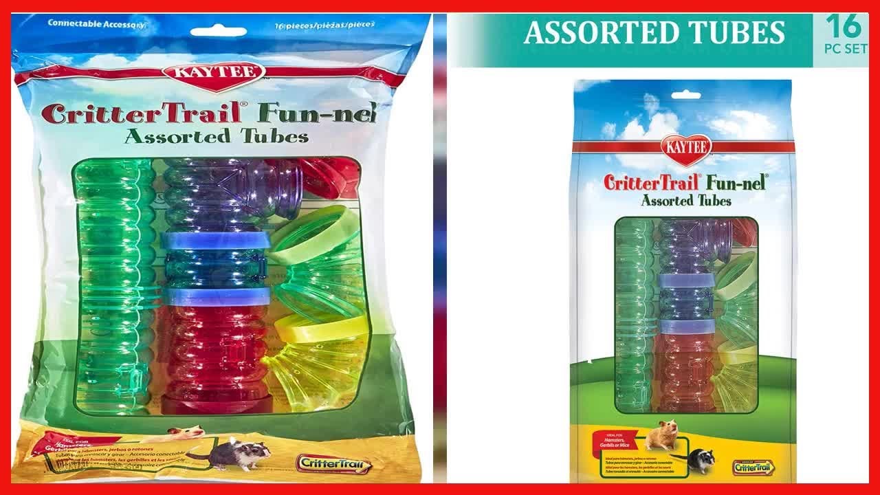 Kaytee CritterTrail Fun nel Value Pack Assorted Habitat Tubes for Pet Gerbils, Hamsters or Mice