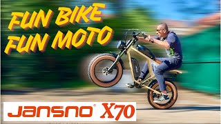 Jansno X70 - PURE MOTORCYCLE FUN IN AN E-BIKE - FULL TEST - TOP SPEED - 4K