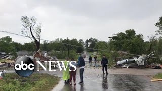 A powerful storm continues to make its way through the South