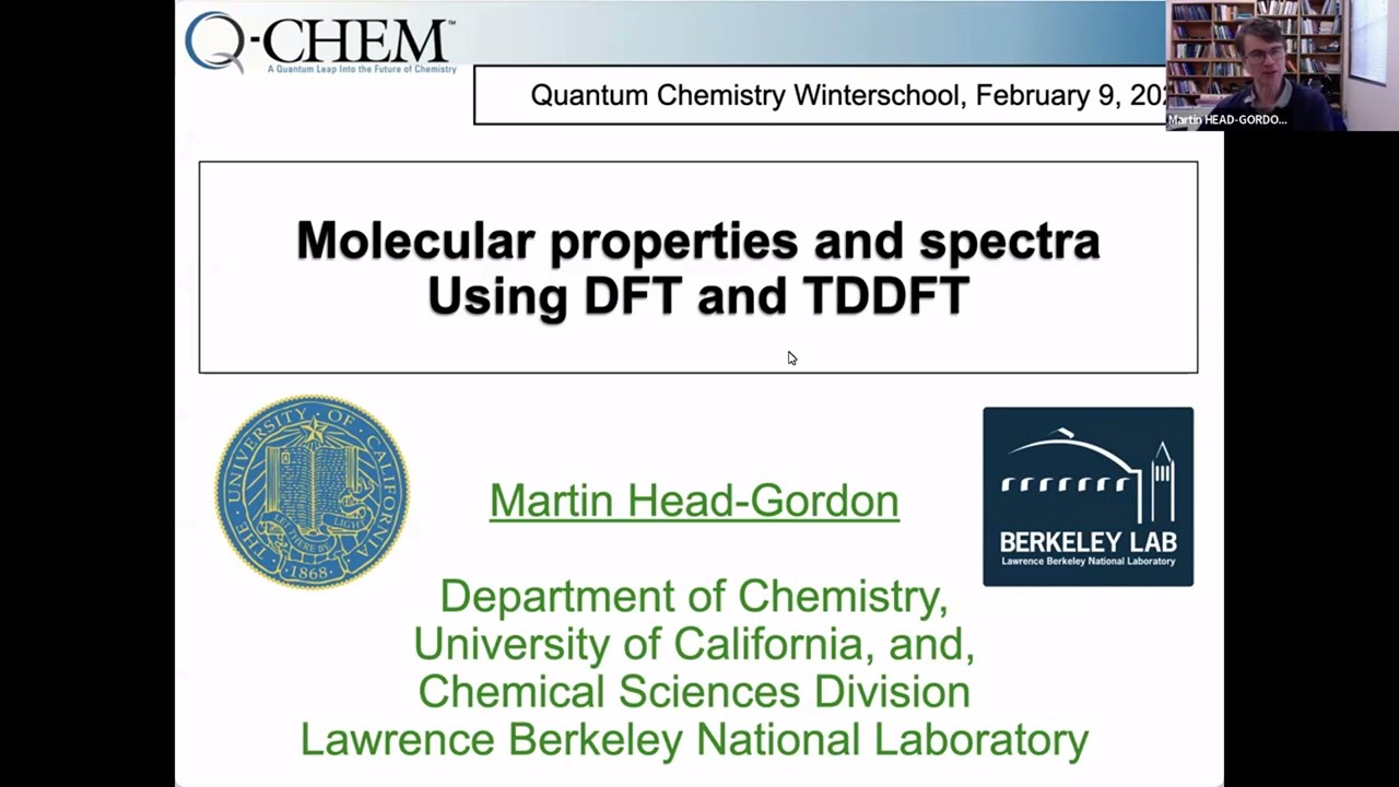 2023 VWSCC: Session 06 — Molecular Properties and Spectra Using DFT and TDDFT