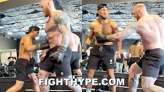 Teofimo Lopez Mountain Body Shot Challenge Trades Blows With Strongest Man Hafthor Bjornsson