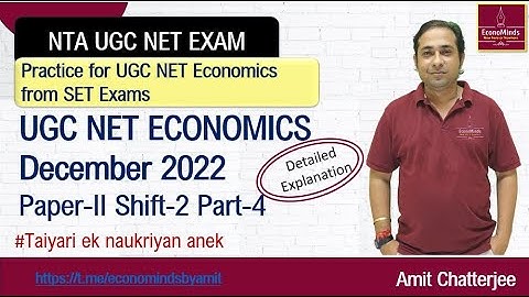 Dec 2022 Shift2 Paper II Part4 Previous 20 Years UGC NET Economics Solved  Papers Amit Sir #NTA #NET