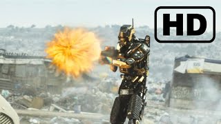 Max Destroys "Droid" with Explosive Ammunition - Elysium (2013) Movie CLIP HD