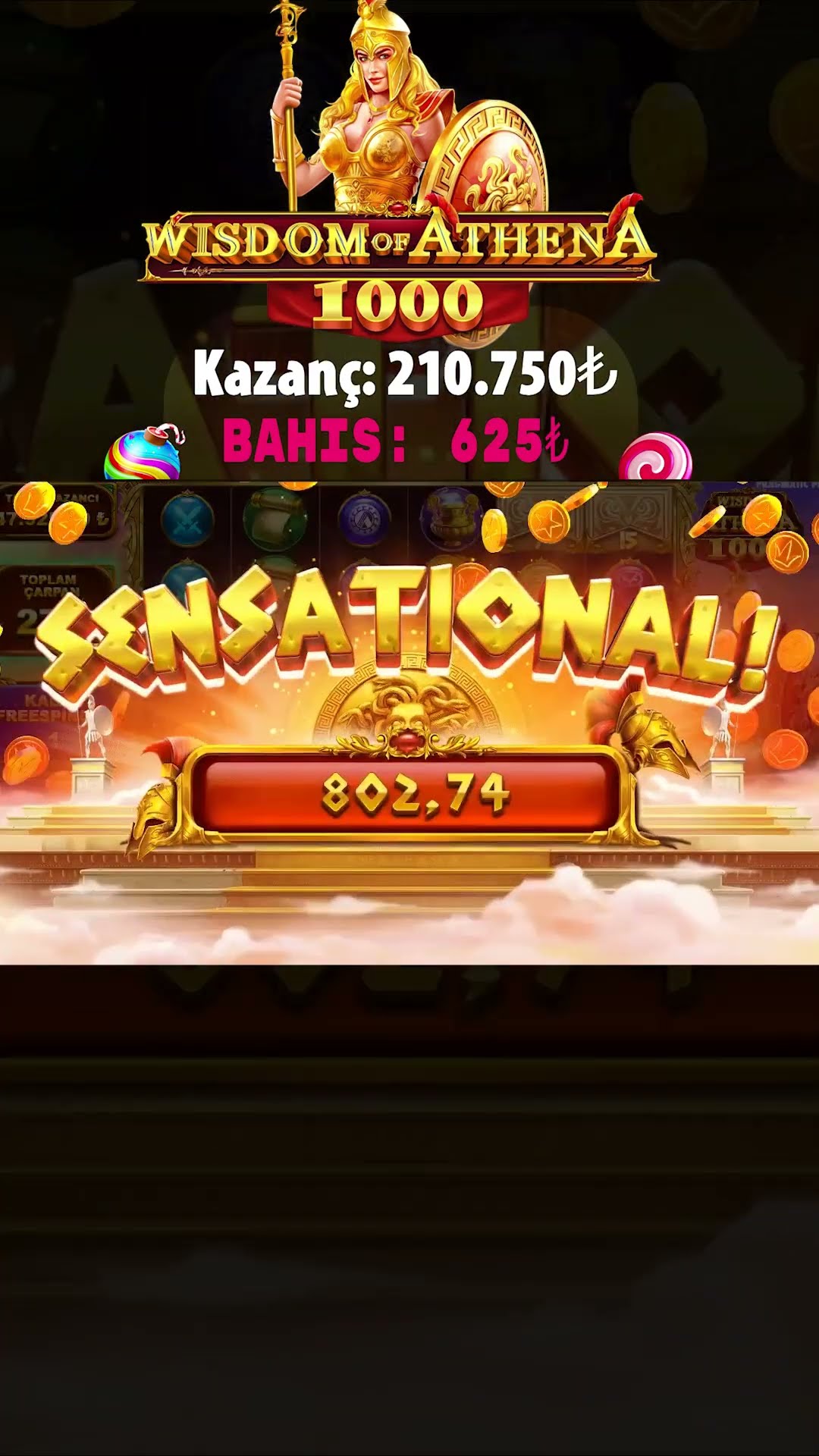 🏆 Wisdom of Athena 1000 Slot Büyük Kazanç! #slots #BigWin #kazancı ...