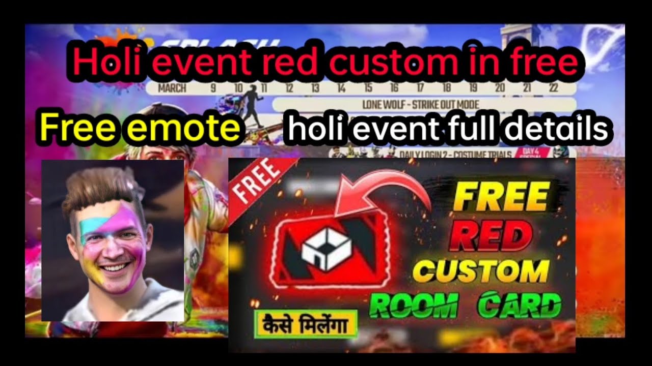 HOLI EVENT CALENDAR 2022 | HOLI EVENT FREEFIRE 2022 | HOLI SPLASH TOWN EVENT | FREEFIRE NEW EVENT