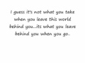 Three Wooden Crosses With Lyrics