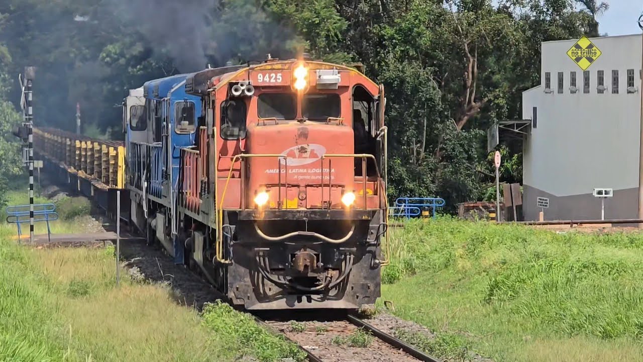 Trem trilheiro na Malha Paulista - Velhas locomotivas C30-7 