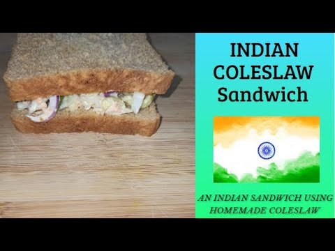 Indian Coleslaw Sandwich - A desi take on a traditional sandwich | Quick Indian Recipes