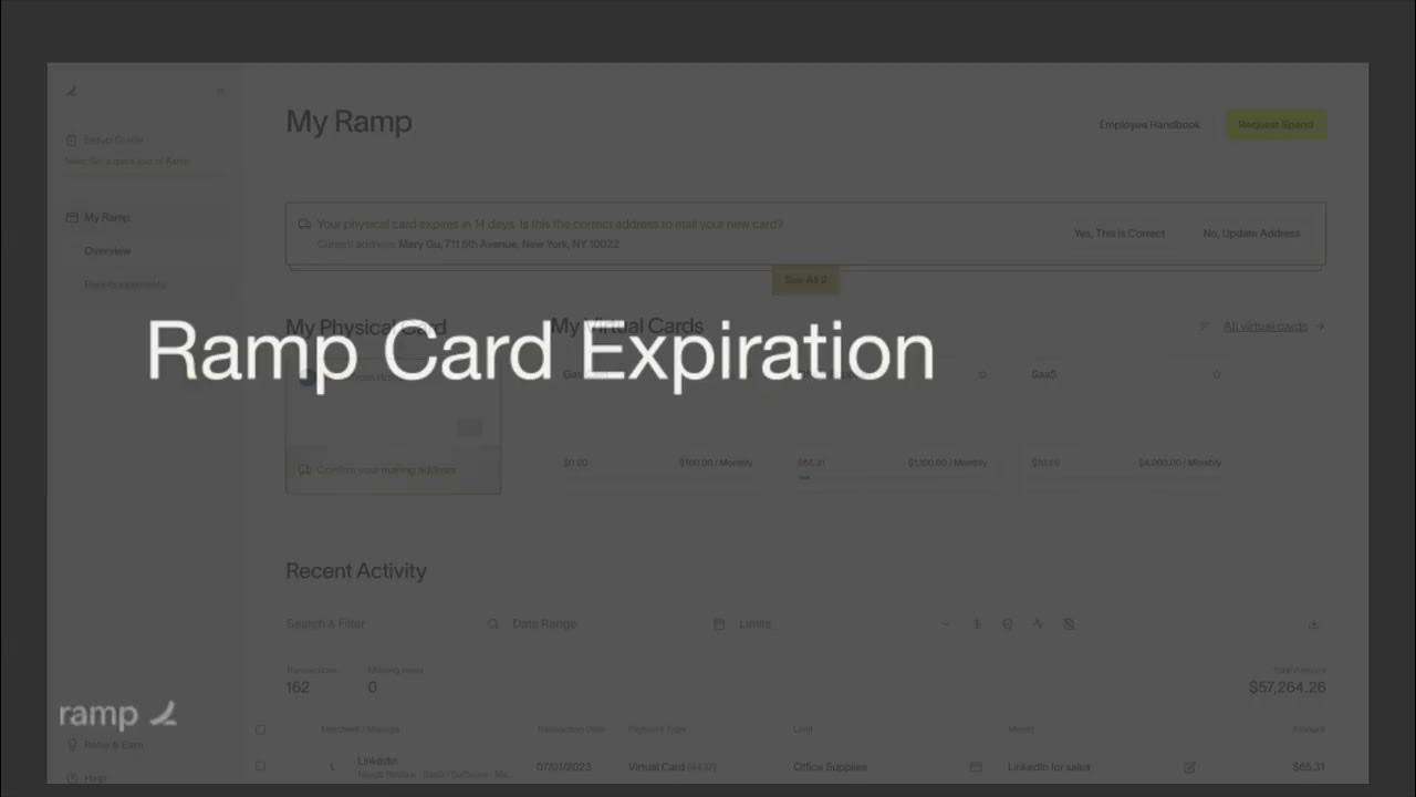 Ramp Card Expiration YouTube