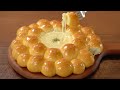 갈릭치즈에 퐁듀처럼 찍어 먹는 폭신한 우유빵 만들기 :: 브리치즈 밀크번 :: Milk Bun with Garlic Cheese Dip