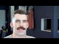 The making of a thick a mustache time lapse