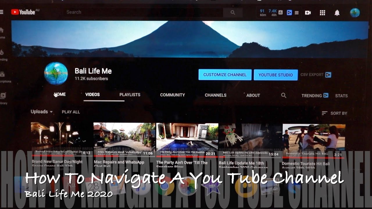 NAVIGATE YOUTUBE CHANNEL visual data 2