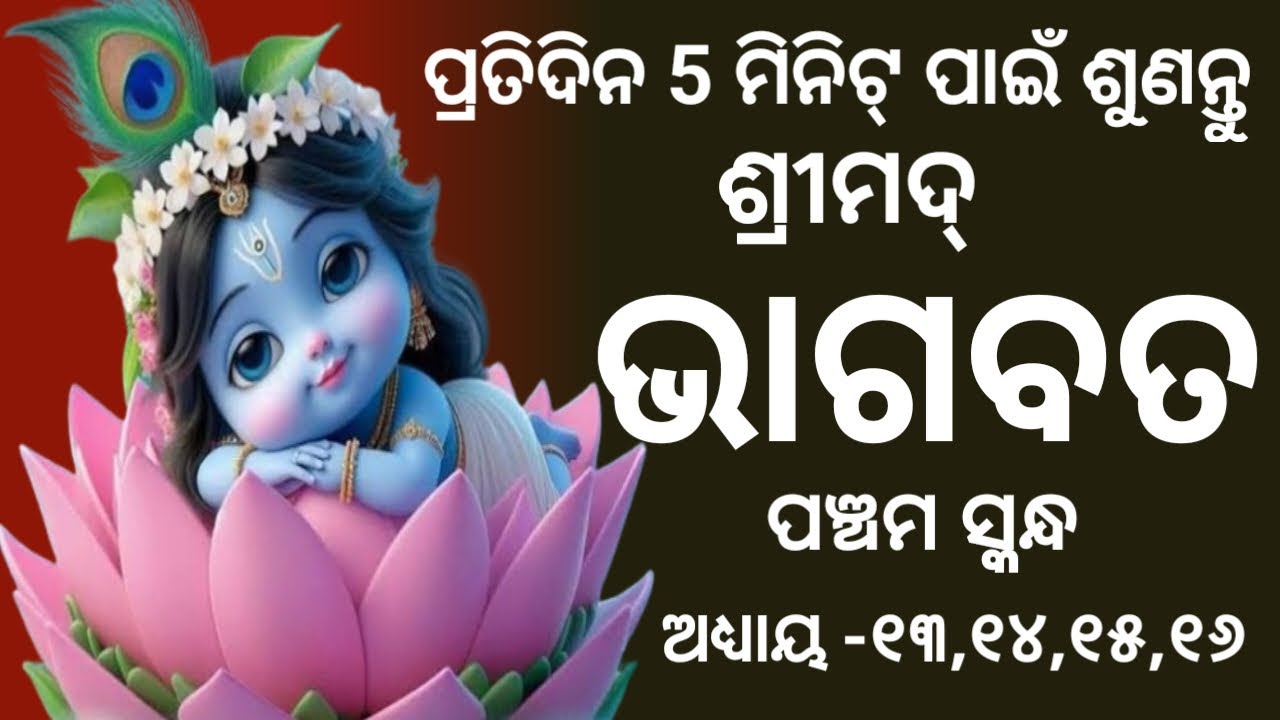 ଶ୍ରୀମଦ୍ ଭାଗବତ ପଞ୍ଚମ ସ୍କନ୍ଧ ଅଧ୍ୟାୟ - ୧୩,୧୪,୧୫,୧୬ || Srimad Bhagabata Pancham Skandha || Sunita Dash |