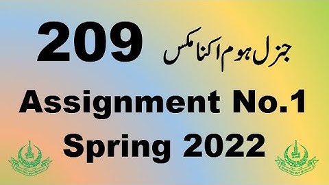AIOU Code 209 Solved Assignment No.1 Spring 2022
