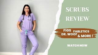 scrubs review and try on: FIGS, Fabletics and more. healthcare worker MUSTs