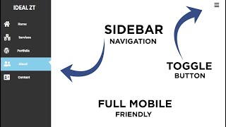 Navigation Bar Tutorial - Sidebar By Using HTML & CSS - Sidebar Menu - Navigation Menu - HD