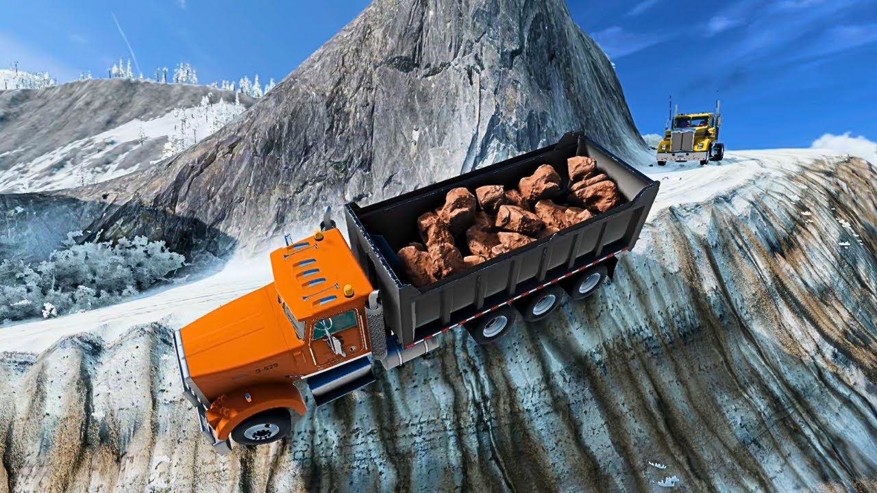 Trucks vs Dangerous Cliff Roads | BeamNG.drive #58