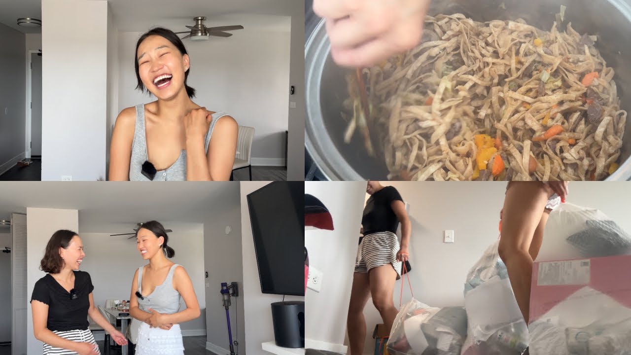 Нэг нэгнийгээ дуурайж үзлээ 👯‍♀️| Элэгээ хөштөл инээ 🤣🤣🤣| Их Цэвэрлэгээ+ Цуйван 🧹🍴