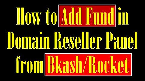 Add fund in domain reseller panel from bkash