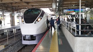 E657系 K10編成 特急ひたち6号品川行が上野駅9番線を発車するシーン