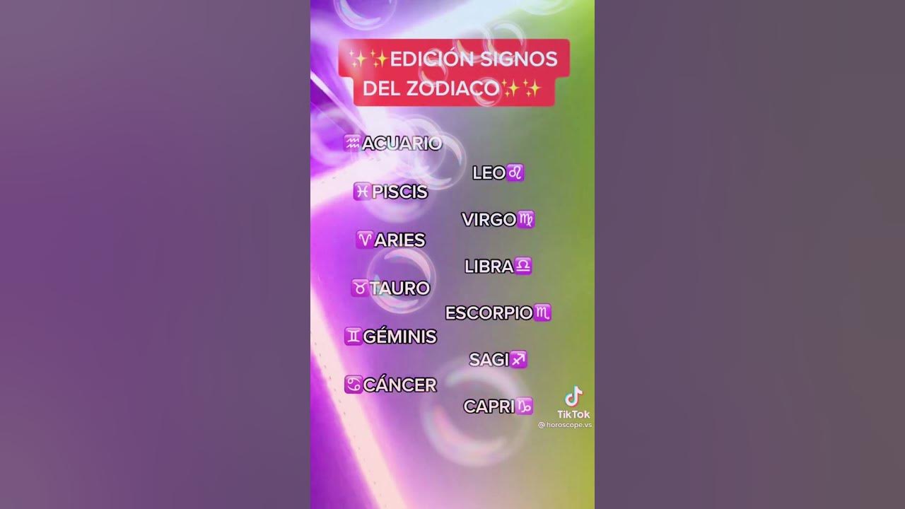 tik tok sobre los signos YouTube