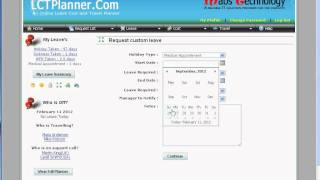 LCT Planner - How to apply for any custom leave (Online staff leave management system)